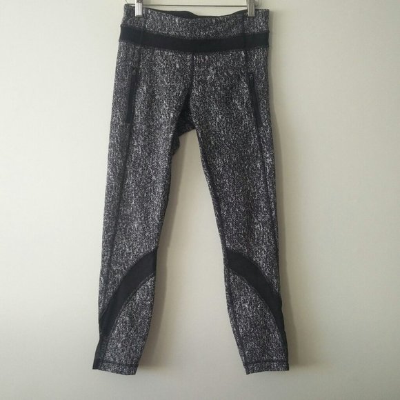 Lululemon Inspire Tight II - Suited Jacquard Black White / Black Size 6 - Picture 2 of 14